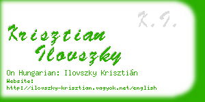 krisztian ilovszky business card